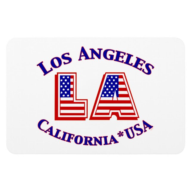 Ímã Magnet Patriótico de Los Angeles California USA (Horizontal)