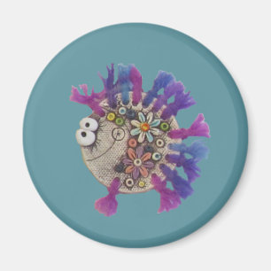 Imã Magnet - Peixe de Fios Roxo - Bebê