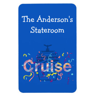 Ímã Magnet Pequeno de Stateroom de Cruise Personalizad