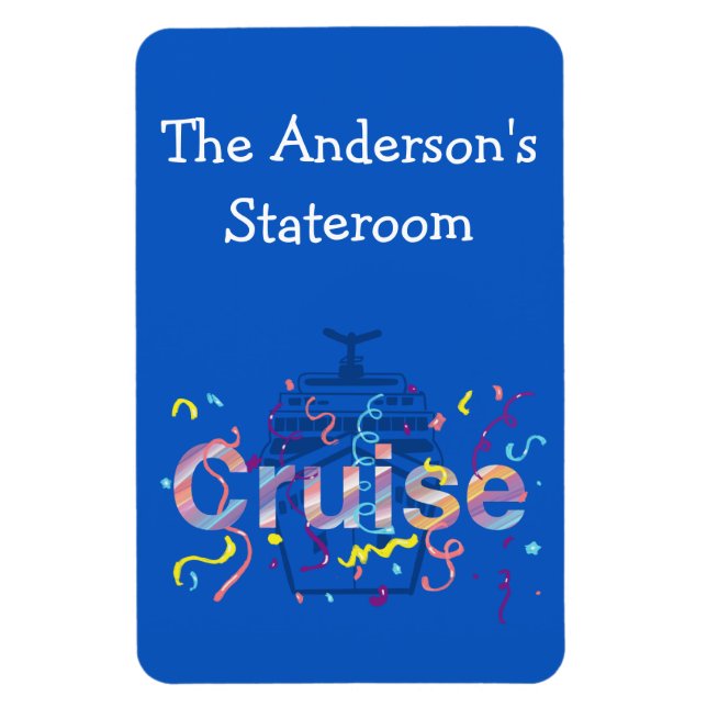 Ímã Magnet Pequeno de Stateroom de Cruise Personalizad (Vertical)