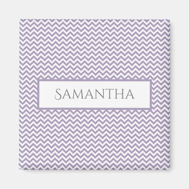 Imã Magnet Personalizada Simples Chevron Roxo (Frente)