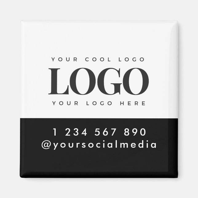 Imã Magnet personalizado Adicionar logotipo comercial  (Frente)