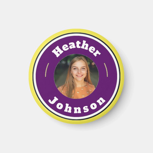 Imã Magnet - Personalizado (adicionar nome e foto) (Frente)