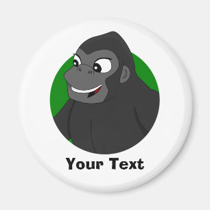 Imã Magnet Personalizado De Camisa-T De Cartoon Gorill