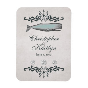 Ímã Magnet Personalizado De Casamento De Baleia De Pra