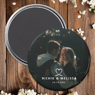 Imã Magnet Personalizado de Fotografia do Casal Elegan