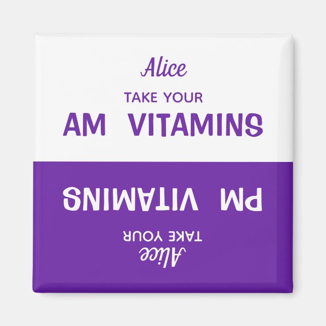 Imã Magnet Personalizado de Lembrete de Comprimidos de (Frente)