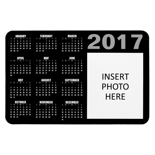 Ímã Magnet Personalizado do Calendário de Fotos 2017 - (Horizontal)