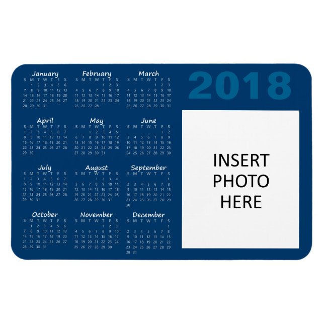 Ímã Magnet Personalizado do Calendário de Fotos 2018 - (Horizontal)