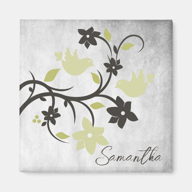 Imã Magnet Personalizado para Aves Amarelas (Frente)