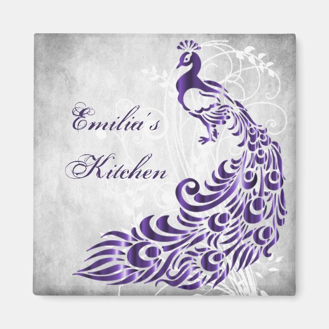 Imã Magnet Personalizado Pêssego Roxo (Frente)