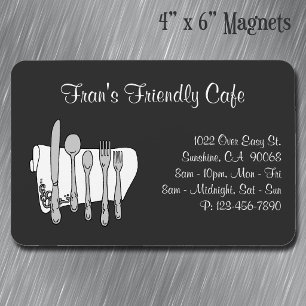 Ímã Magnet Personalizado Preto do Restaurante do Dinne