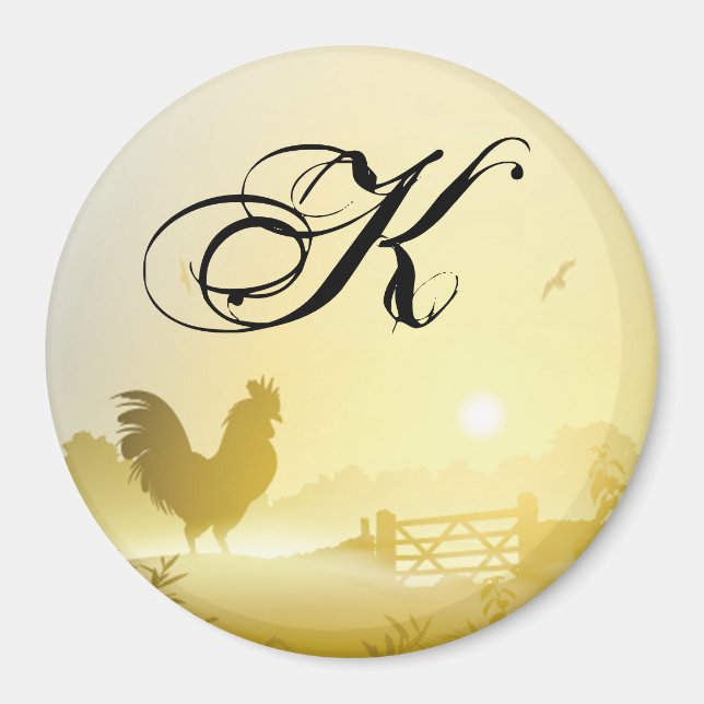 Imã Magnet Personalizado Sunny Morning Fazenda Country (Frente)