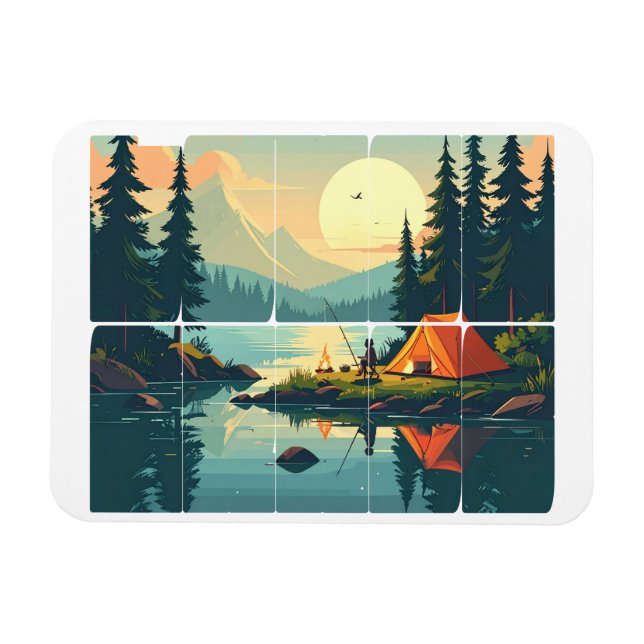 Ímã Magnet Personalizável de Grama de Toque Retroativo (Horizontal)