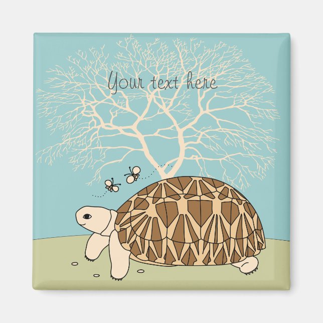 Imã Magnet personalizável de tartaruga em estrela birm (Frente)