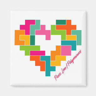 Imã Magnet Piece, Love & Polyominoes
