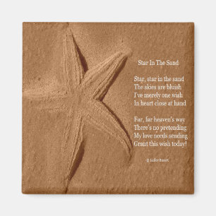 Imã Magnet Poem Star Na Base Sand Ladee