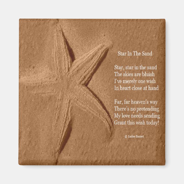Imã Magnet Poem Star Na Base Sand Ladee (Frente)
