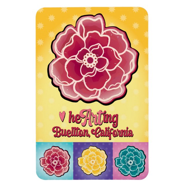 Ímã Magnet - Pop Rosas - Buellton.Art (Vertical)