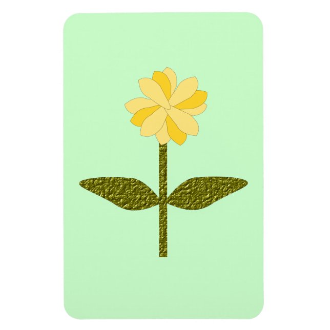 Ímã Magnet Premium de Flor Amarelo (Vertical)