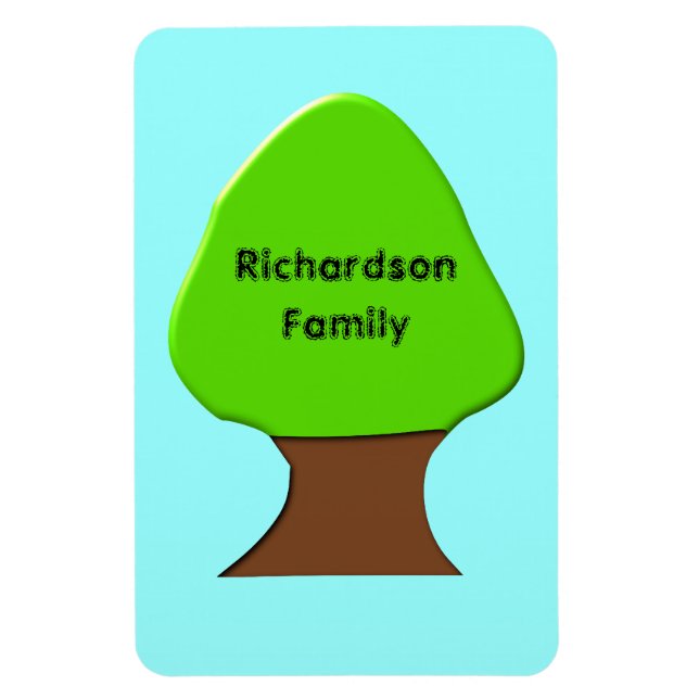 Ímã Magnet Premium de Genealogia Personalizável em Árv (Vertical)