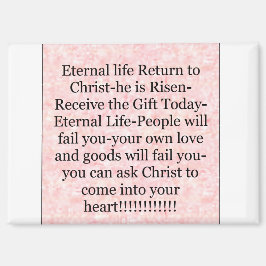 Imã Magnet 'Presente hoje Vida Eterna'