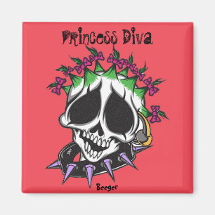 Imã Magnet - Princesa Diva Skull