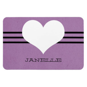Ímã Magnet Purple Modern Heart Flexi