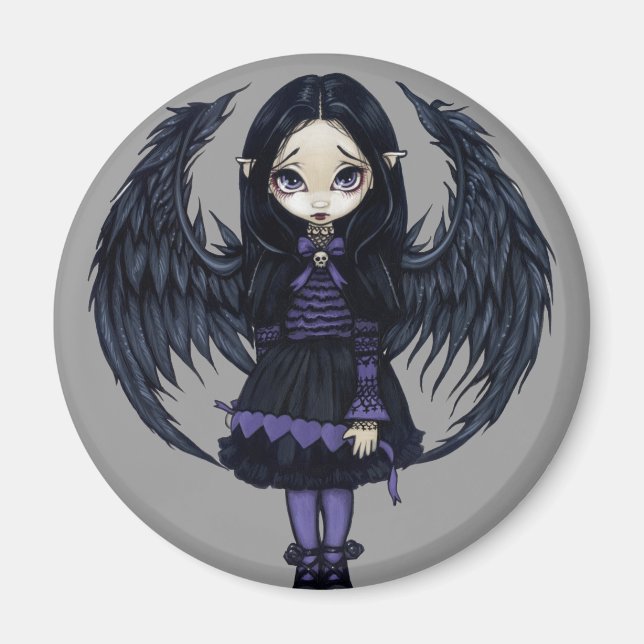 Imã Magnet "Purple Paper Hearts" (Frente)