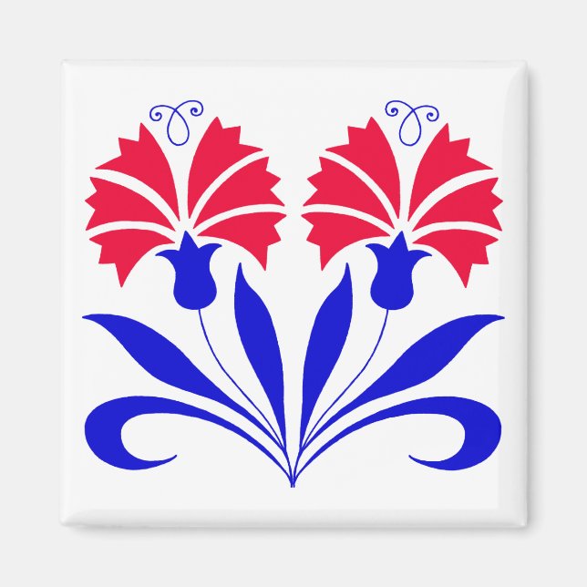 Imã Magnet Quadrado Com Cravos Eslovenos (Frente)