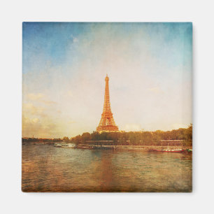 Imã Magnet Quadrado da Torre Eiffel Clássica de Paris