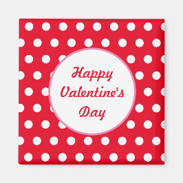 Imã Magnet Quadrado do feliz dia de os namorados (Verm