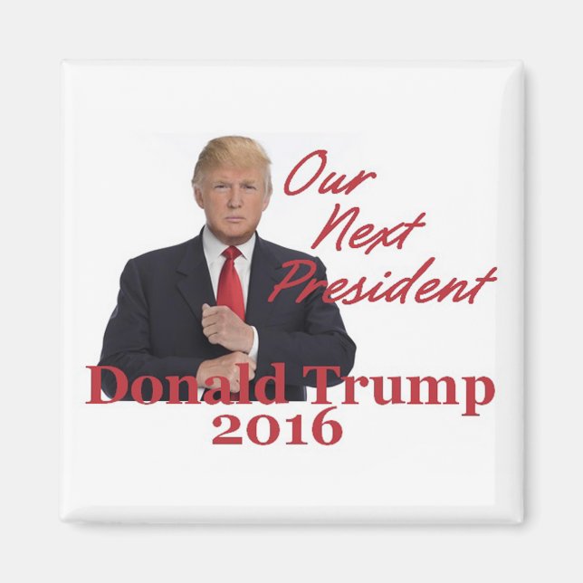 Imã Magnet Quadrado Donald TRUMP 2016 (Frente)