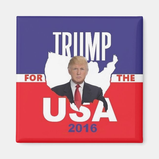 Imã Magnet Quadrado Donald TRUMP 2016 (Frente)