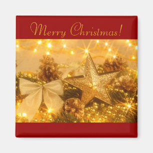 Imã Magnet Quadrado "Ouro Natal"