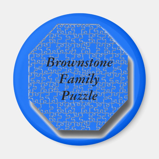 Imã Magnet - Quebra-cabeça da família (Frente)