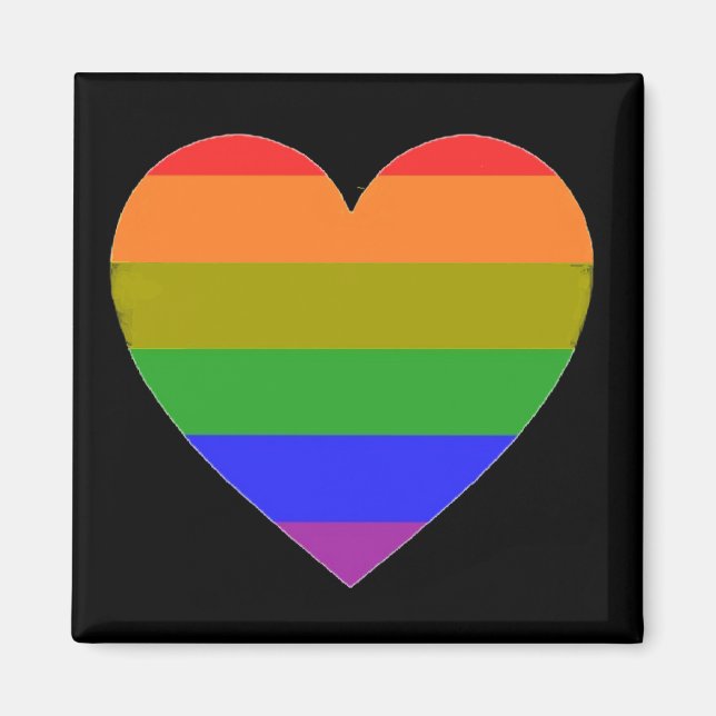 Imã Magnet Rainbpw Heart (Frente)