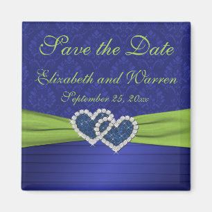 Imã Magnet Real Azul e Chartreuse Damask