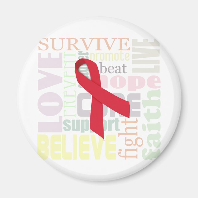 Imã Magnet Red Ribbon Inspiration (Frente)