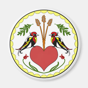 Imã Magnet Redonda - Relação Longa e Feliz Hex