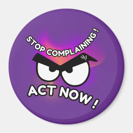 Imã Magnet Redondo : Agir Agora (roxo)