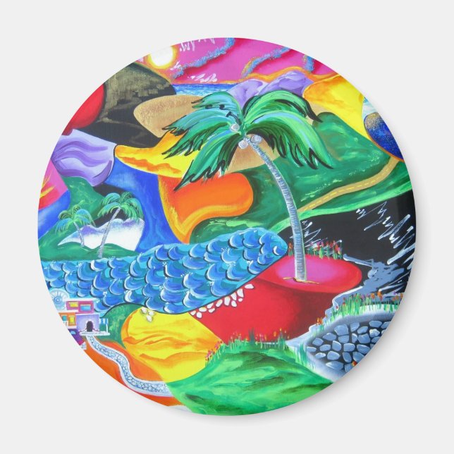 Imã Magnet - Relaxe nas Férias de Caribe (Frente)