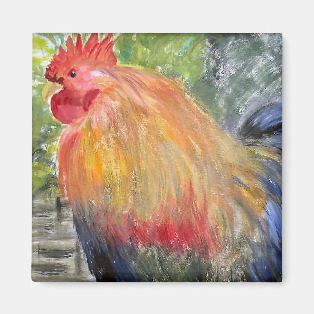 Imã Magnet - Rooster/Arte Galinha (Frente)