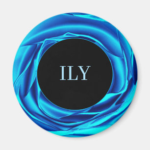 Imã Magnet Rosa azul metálico