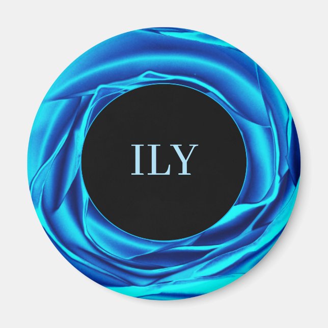 Imã Magnet Rosa azul metálico (Frente)