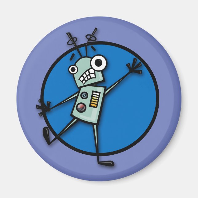IMÃ MAGNET ROUND ROUND DE ESTILO DE CARTOON FUNNY (Frente)