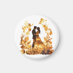 Imã Magnet Rustic Autumn Wedding