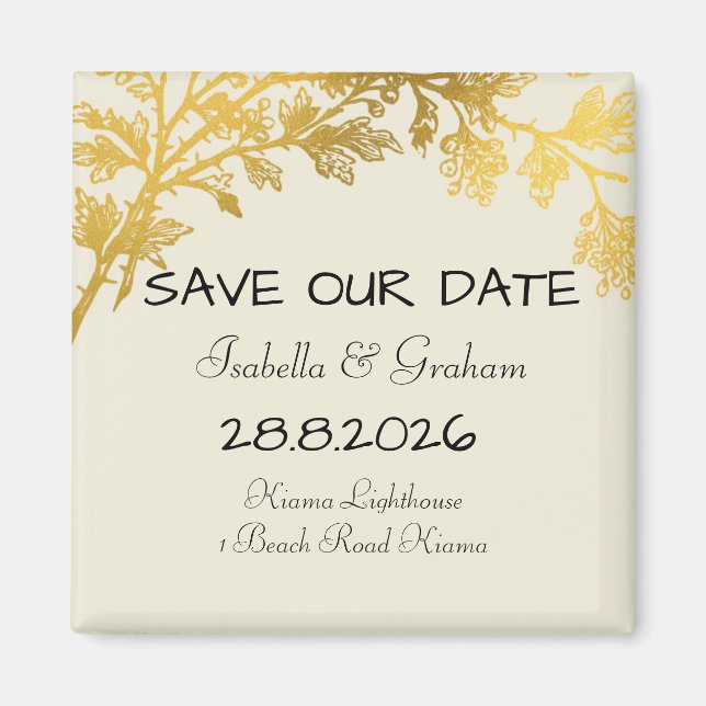 Imã Magnet - Salve nossa data (Frente)