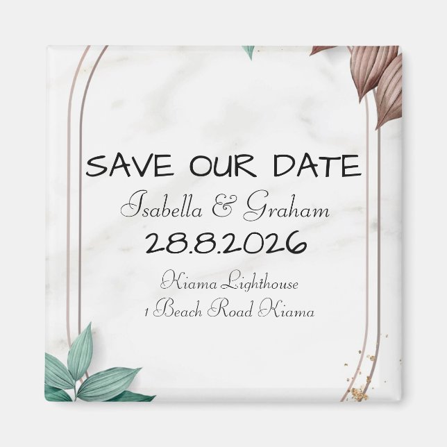 Imã Magnet - Salve nossa data (Frente)