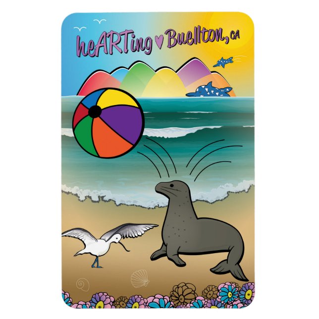 Ímã Magnet - Seal Beach - Buellton.Art (Vertical)